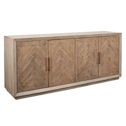 Hollis 4 Door Sideboard Stone Grey - LOOMLAN - Sarreid - Sideboards