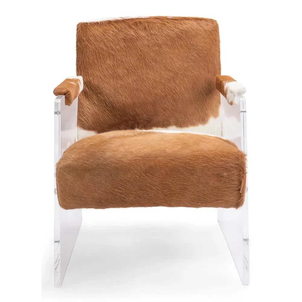 Holloway Armchair Unique Cowhide Accent Chair - LOOMLAN - Sarreid - Accent Chairs