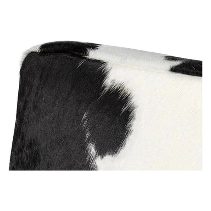 Holloway Leather Black and White Armchair - LOOMLAN - Sarreid - Accent Chairs