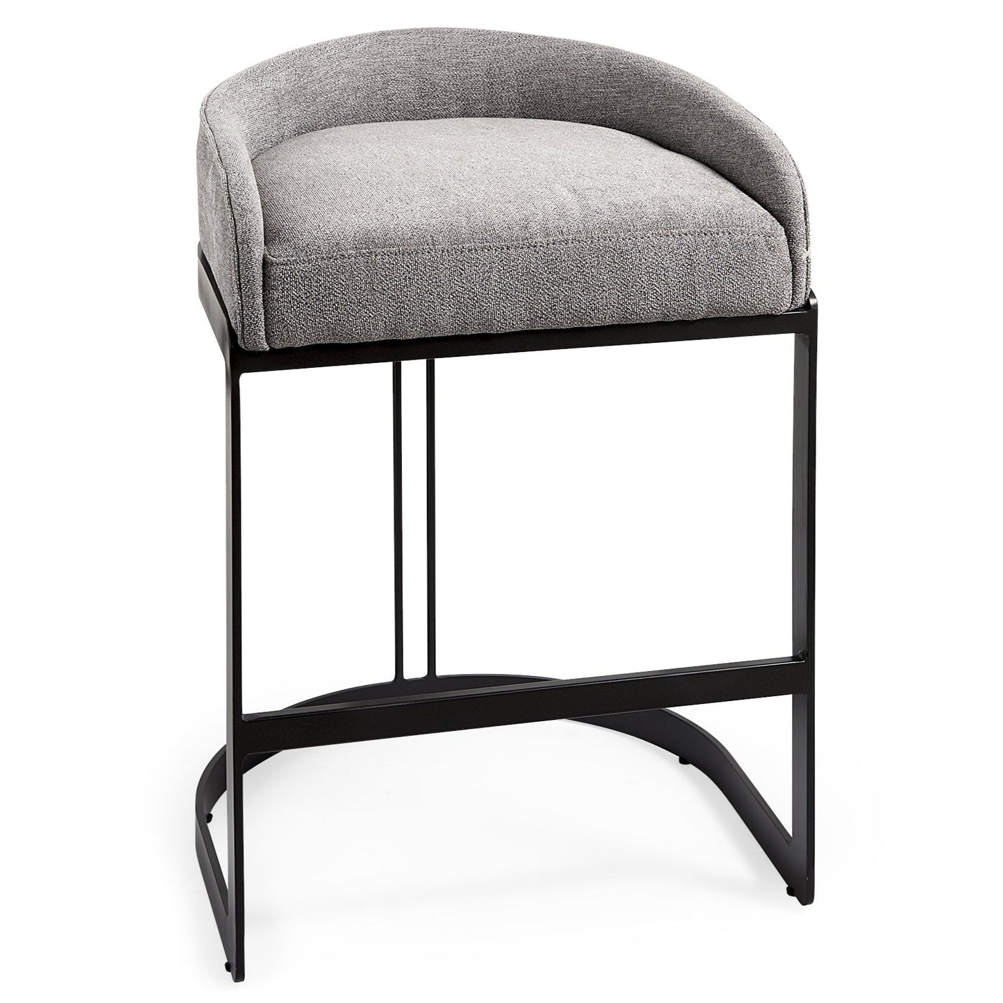 Hollyfield Fabric Low-Back Counter Stool