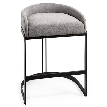 Hollyfield Fabric Low-Back Counter Stool