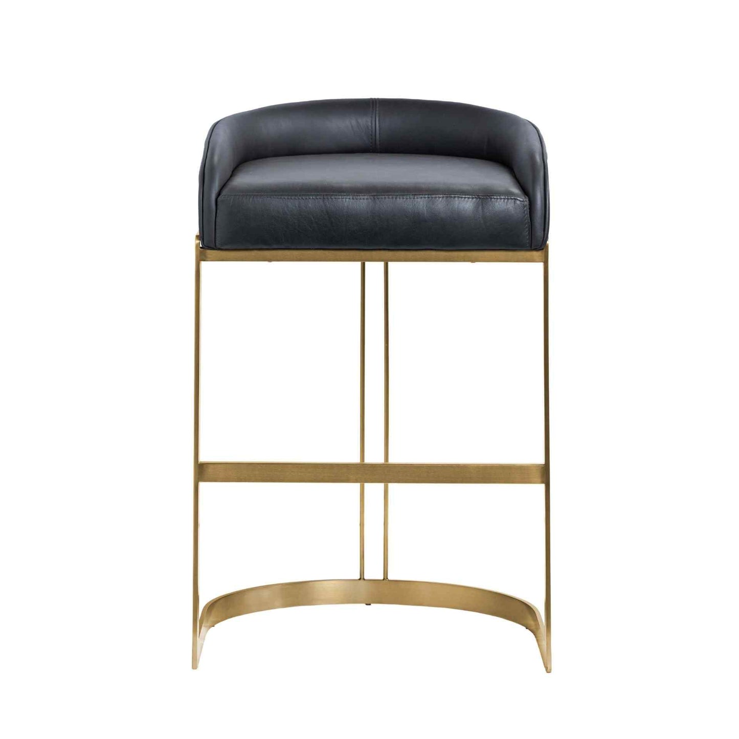 Hollyfield Leather Seat Barstool