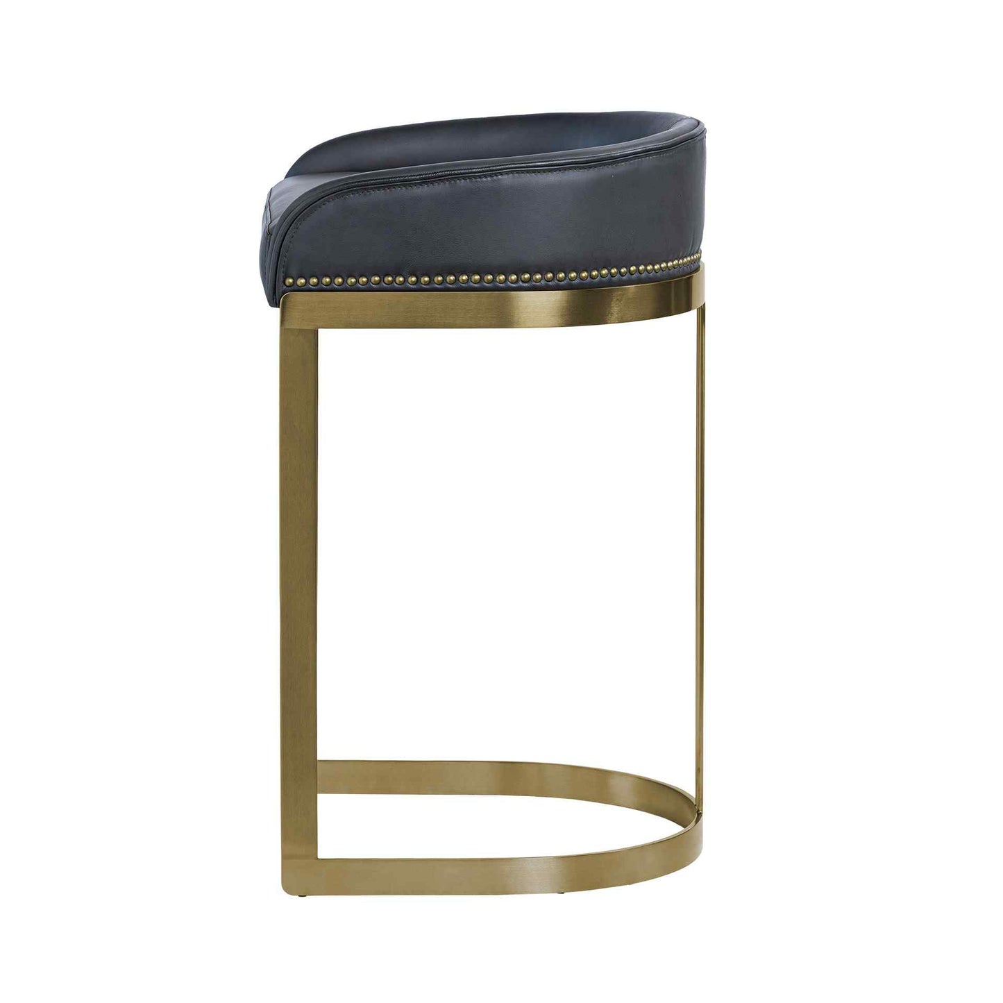 Hollyfield Leather Seat Barstool