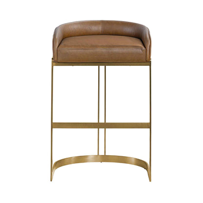 Hollyfield Leather Seat Barstool