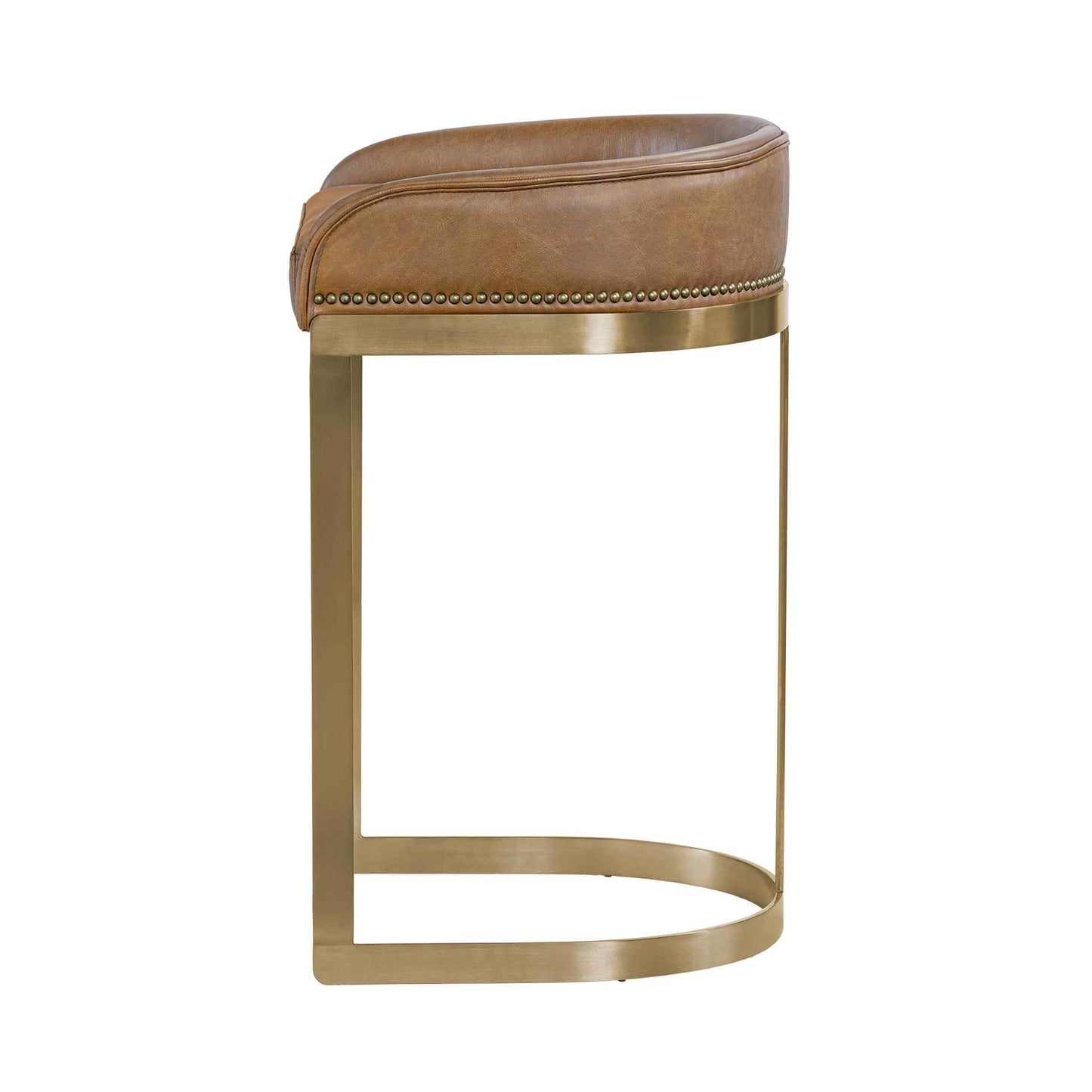 Hollyfield Leather Seat Barstool