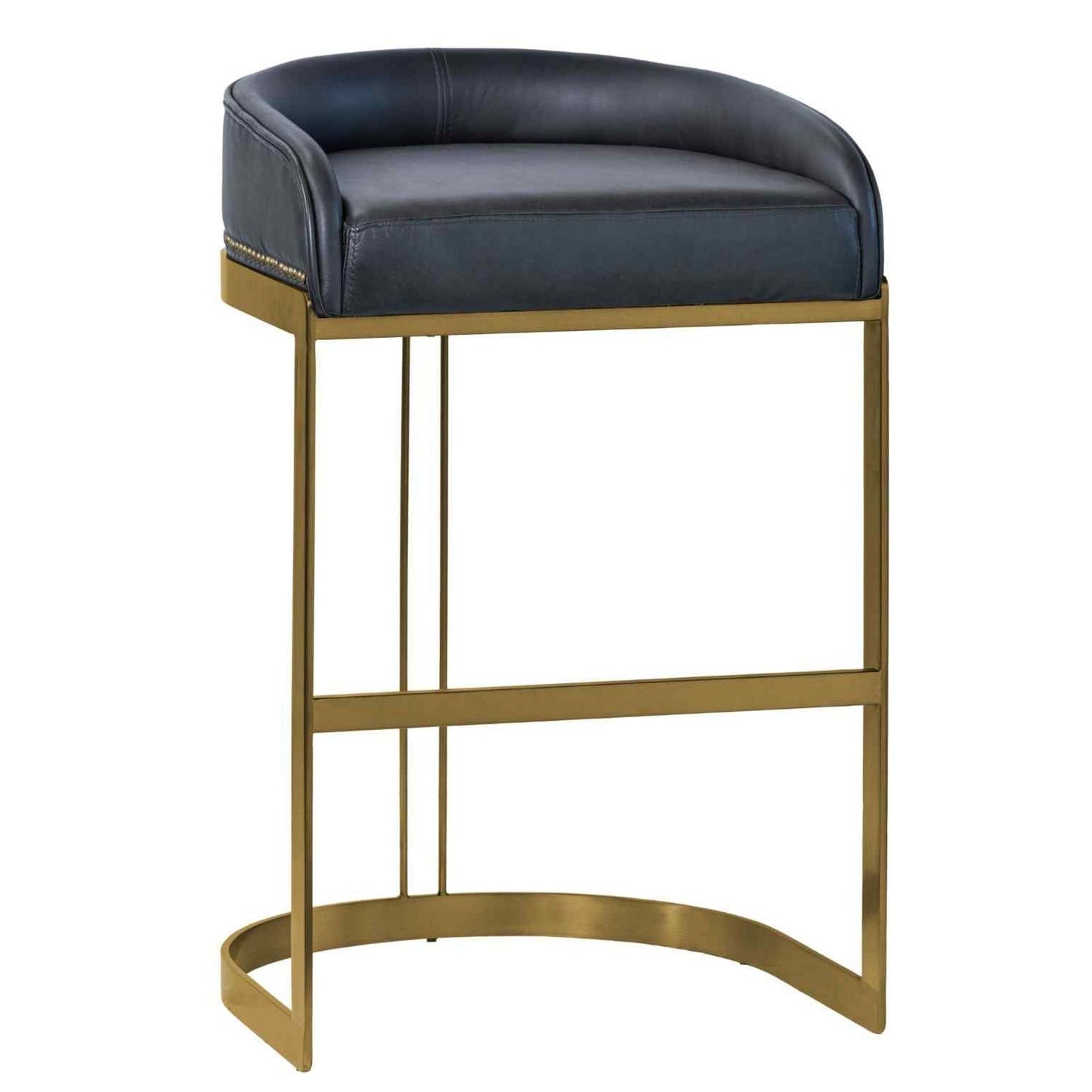 Hollyfield Leather Seat Barstool