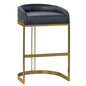 Hollyfield Leather Seat Barstool