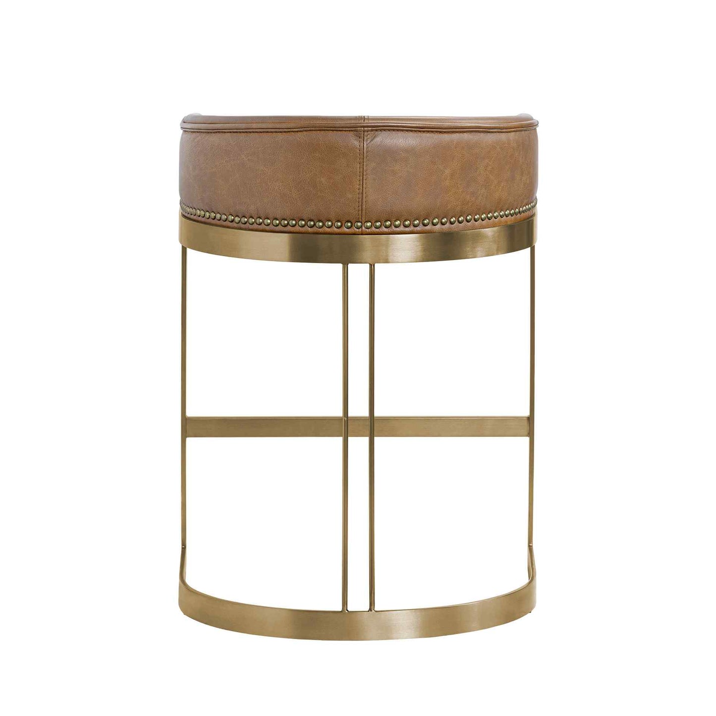 Hollyfield Leather Seat Counter Stool