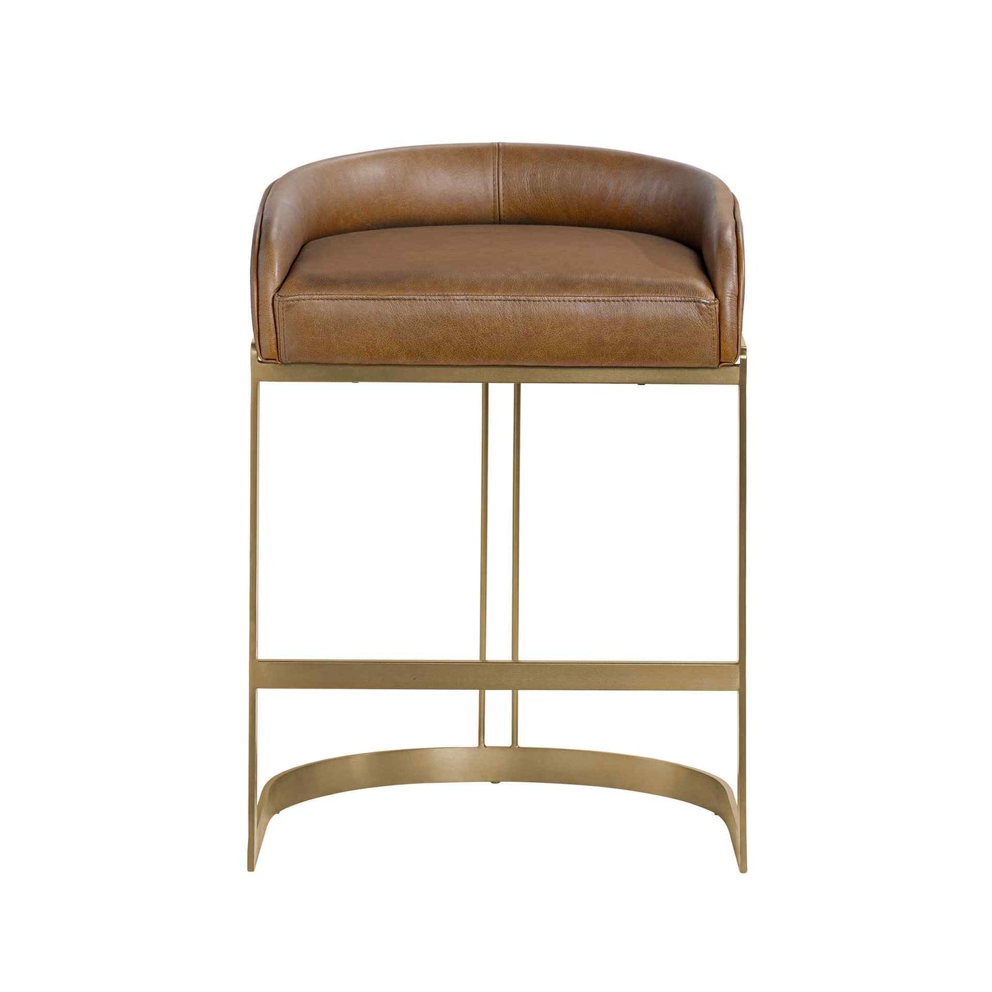 Hollyfield Leather Seat Counter Stool