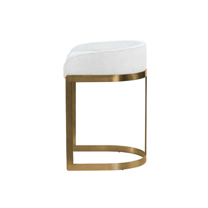 Hollyfield Leather Seat Counter Stool