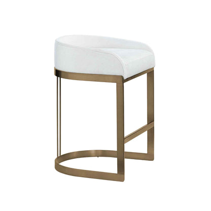 Hollyfield Leather Seat Counter Stool