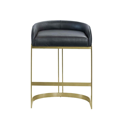 Hollyfield Leather Seat Counter Stool