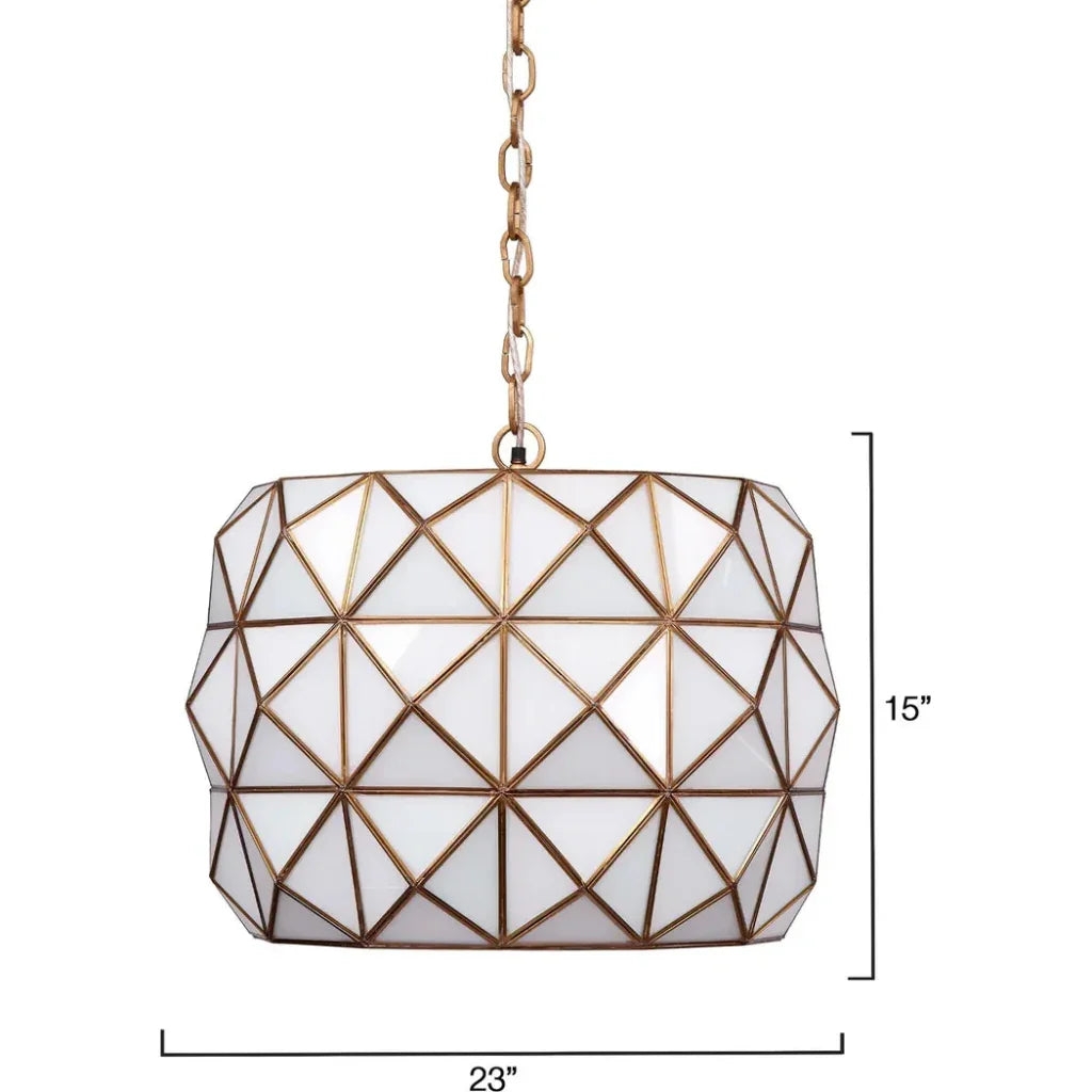 Hollywood Pendant - Sleek 1 - Light Glass & Metal - LOOMLAN - Jamie Young - Pendants