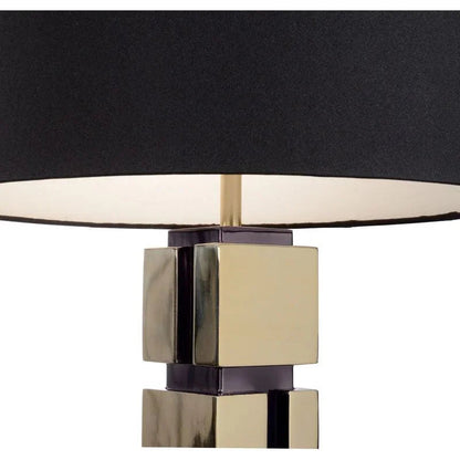 Holton Two Toned Geometric Design Table Lamp - LOOMLAN - Wildwood - Table Lamps