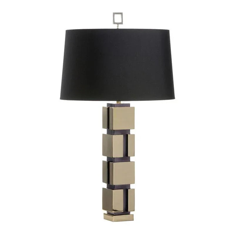 Holton Two Toned Geometric Design Table Lamp - LOOMLAN - Wildwood - Table Lamps
