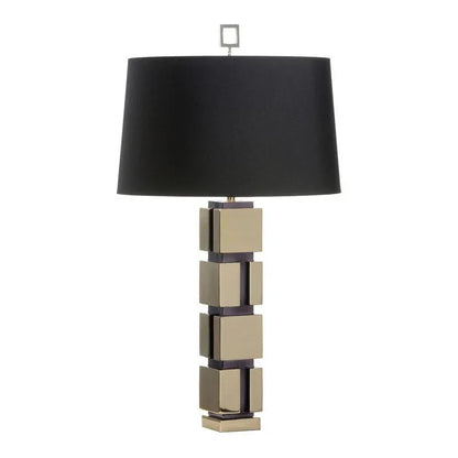 Holton Two Toned Geometric Design Table Lamp - LOOMLAN - Wildwood - Table Lamps
