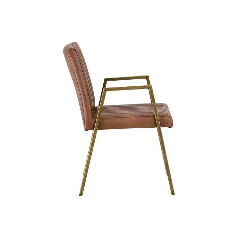 Homer Leather Dining Armchair - LOOMLAN - SUNPAN - Dining Chairs