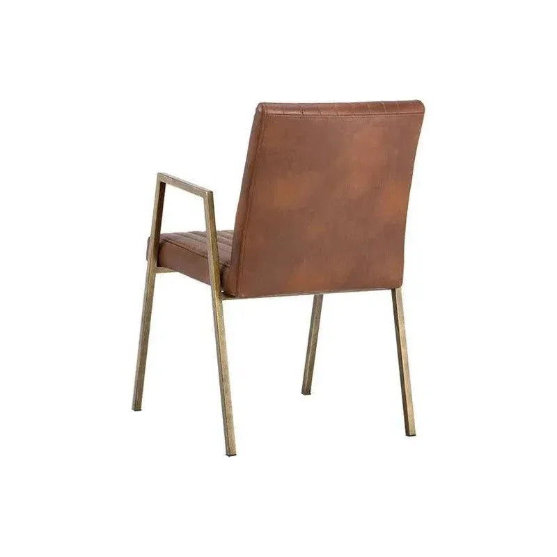 Homer Leather Dining Armchair - LOOMLAN - SUNPAN - Dining Chairs