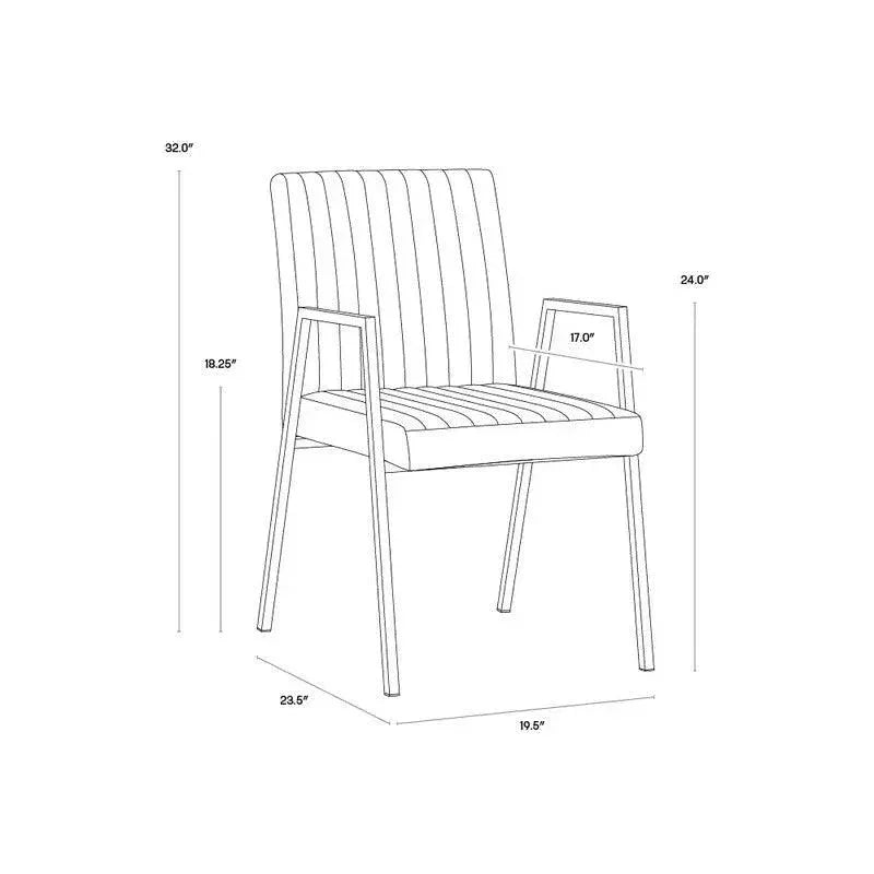 Homer Leather Dining Armchair - LOOMLAN - SUNPAN - Dining Chairs