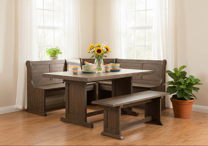 Homestead Corner Breakfast Nook Dining Set with Storage-Dining Table Sets-Sunny D-LOOMLAN