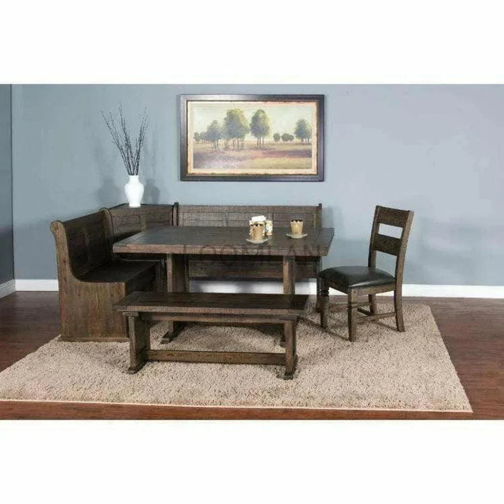 Homestead Corner Breakfast Nook Dining Set with Storage-Dining Table Sets-Sunny D-LOOMLAN