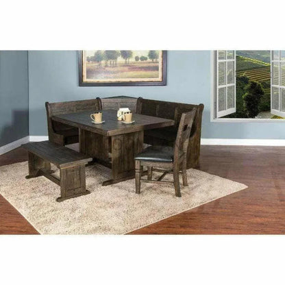 Homestead Corner Breakfast Nook Dining Set with Storage-Dining Table Sets-Sunny D-LOOMLAN