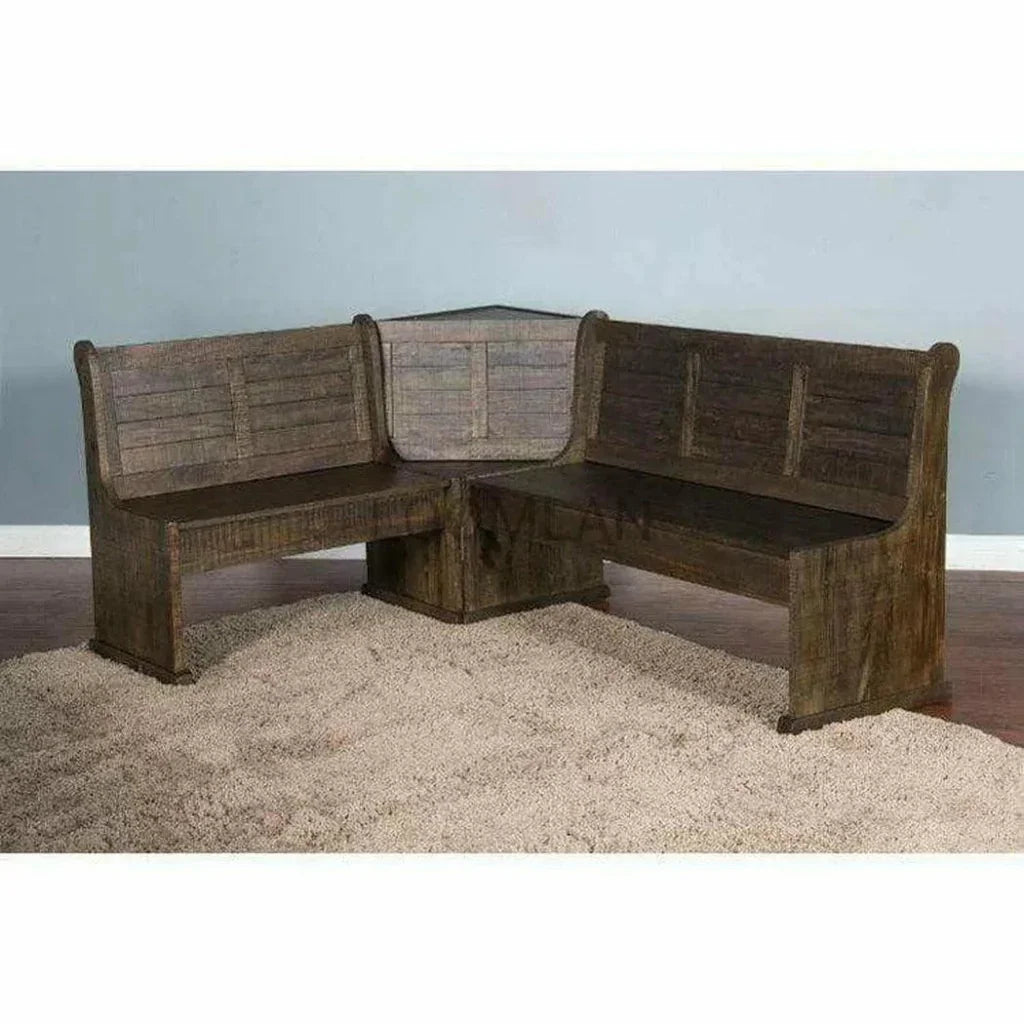 Homestead Corner Breakfast Nook Dining Set with Storage-Dining Table Sets-Sunny D-LOOMLAN