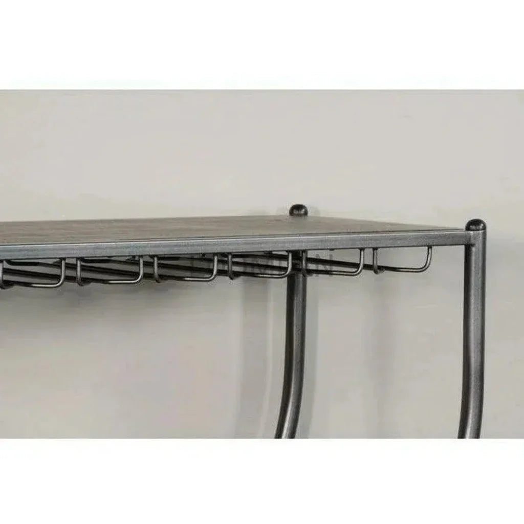 Homestead Dark Brown Wine Rack Server-Home Bar Carts-Sunny D-LOOMLAN