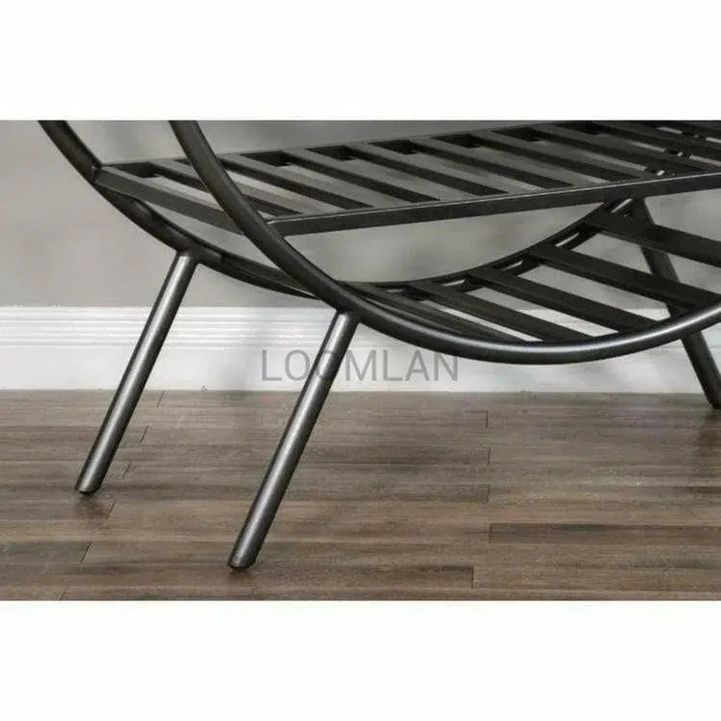 Homestead Dark Brown Wine Rack Server-Home Bar Carts-Sunny D-LOOMLAN