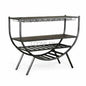 Homestead Dark Brown Wine Rack Server-Home Bar Carts-Sunny D-LOOMLAN