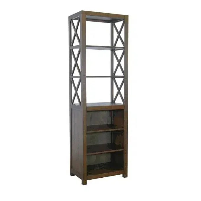 Homestead Entertainment Wall Dark Brown-Entertainment Wall Unit-Sunny D-LOOMLAN
