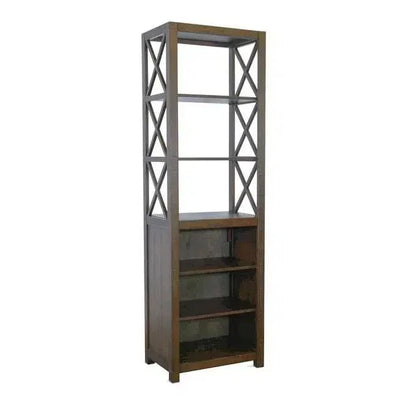 Homestead Entertainment Wall Dark Brown-Entertainment Wall Unit-Sunny D-LOOMLAN