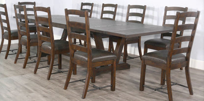 Homestead Extendable Dining Table with Folding Leaves-Dining Tables-Sunny D-LOOMLAN