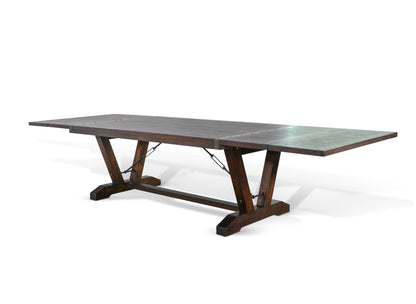 Homestead Extendable Dining Table with Folding Leaves-Dining Tables-Sunny D-LOOMLAN