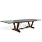 Homestead Extendable Dining Table with Folding Leaves-Dining Tables-Sunny D-LOOMLAN