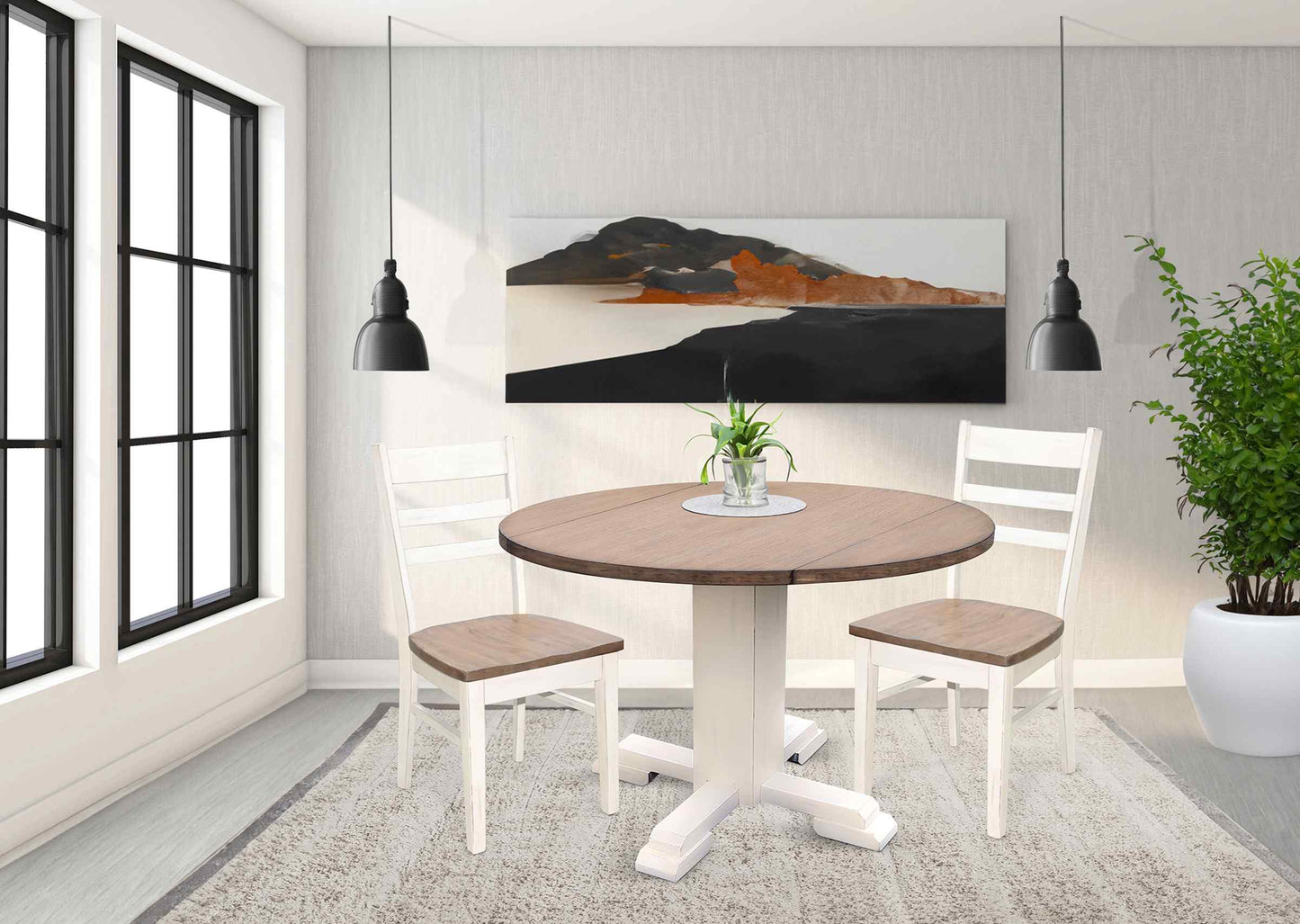 Homestead Hills Drop Leaf Extendable Dining Table-Dining Tables-Sunny D-LOOMLAN