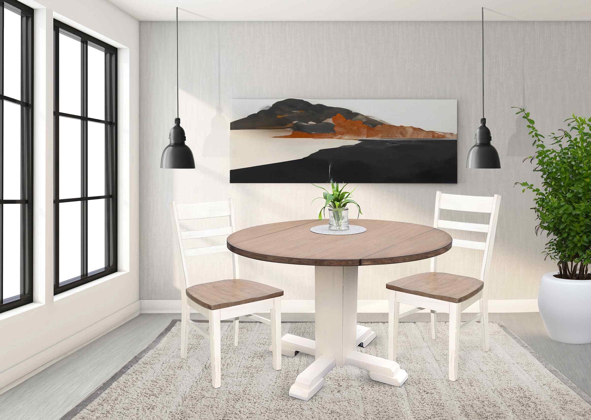 Homestead Hills Drop Leaf Extendable Dining Table-Dining Tables-Sunny D-LOOMLAN