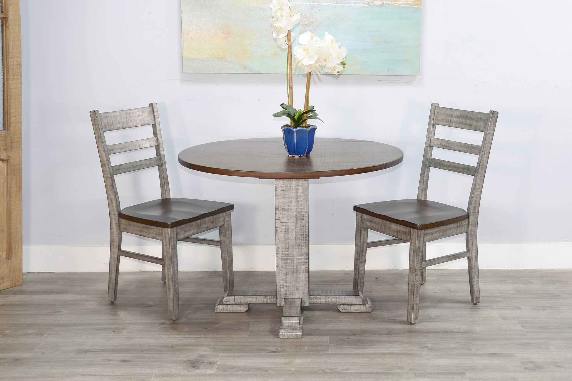 Homestead Hills Drop Leaf Extendable Dining Table-Dining Tables-Sunny D-LOOMLAN