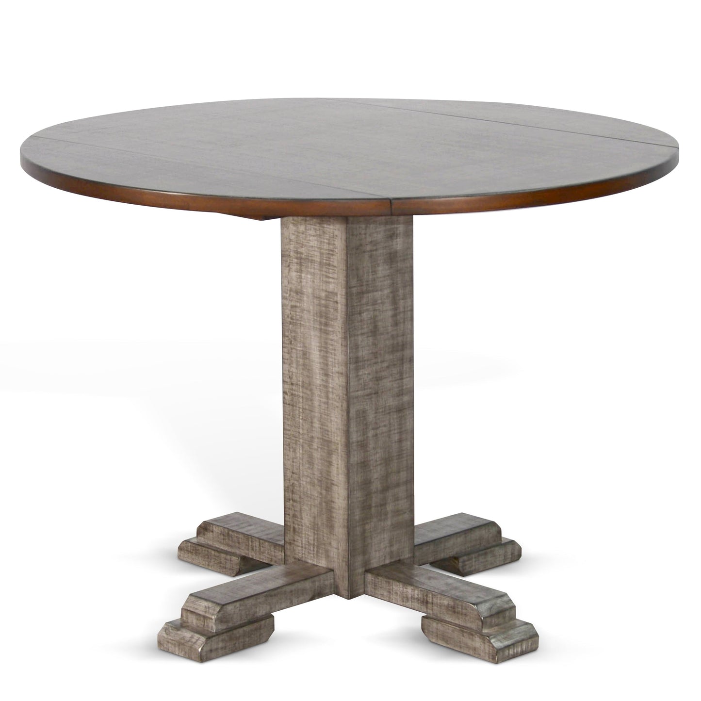 Homestead Hills Drop Leaf Extendable Dining Table-Dining Tables-Sunny D-Grey-LOOMLAN