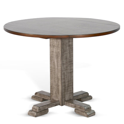 Homestead Hills Drop Leaf Extendable Dining Table-Dining Tables-Sunny D-Grey-LOOMLAN