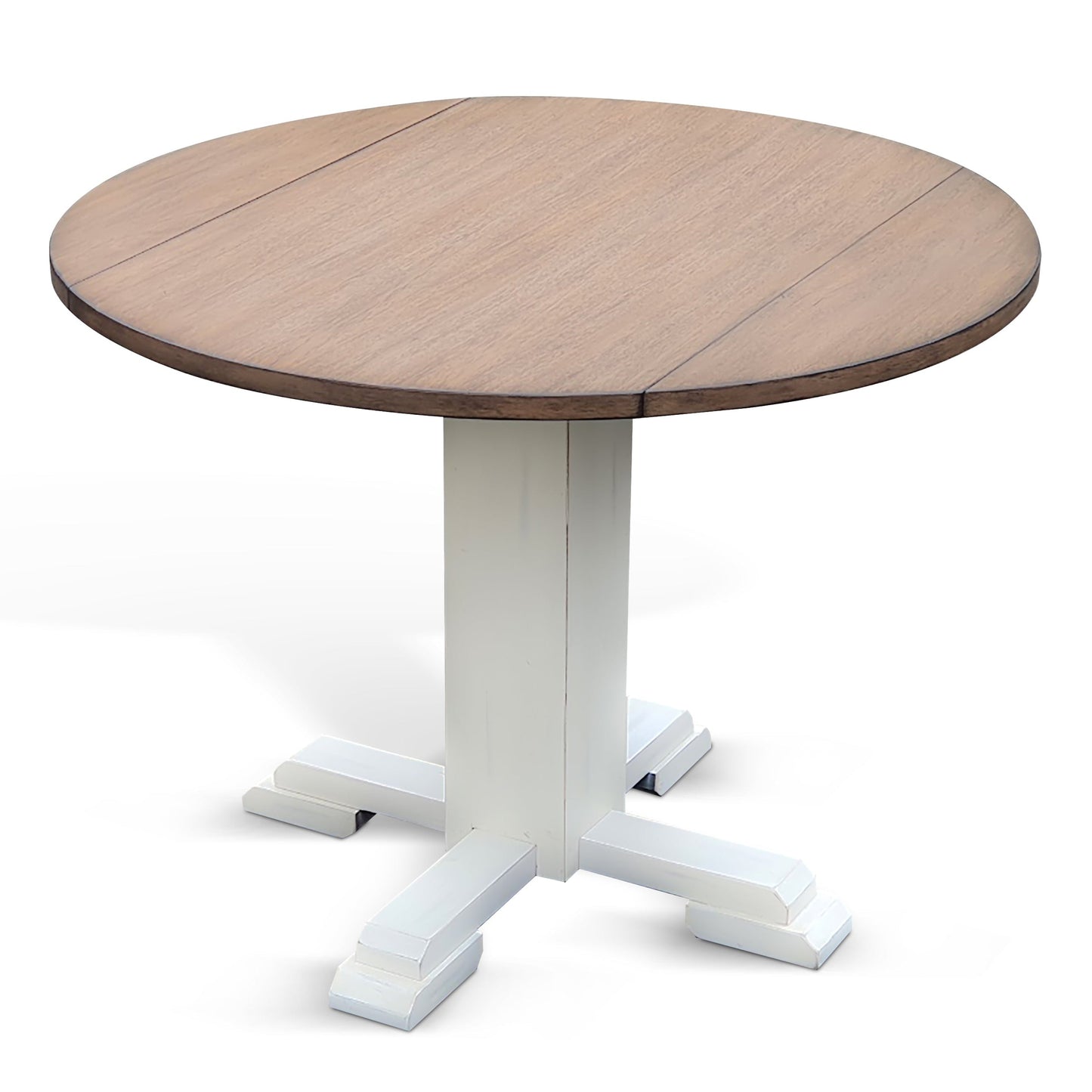 Homestead Hills Drop Leaf Extendable Dining Table-Dining Tables-Sunny D-White-LOOMLAN