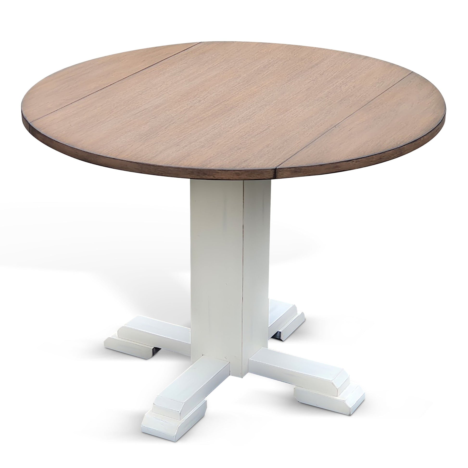 Homestead Hills Drop Leaf Extendable Dining Table-Dining Tables-Sunny D-White-LOOMLAN