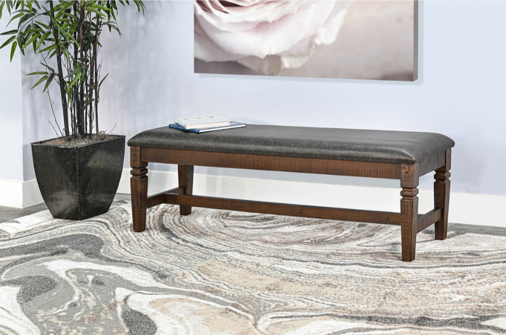 Homestead Hills Leather Bedroom Bench