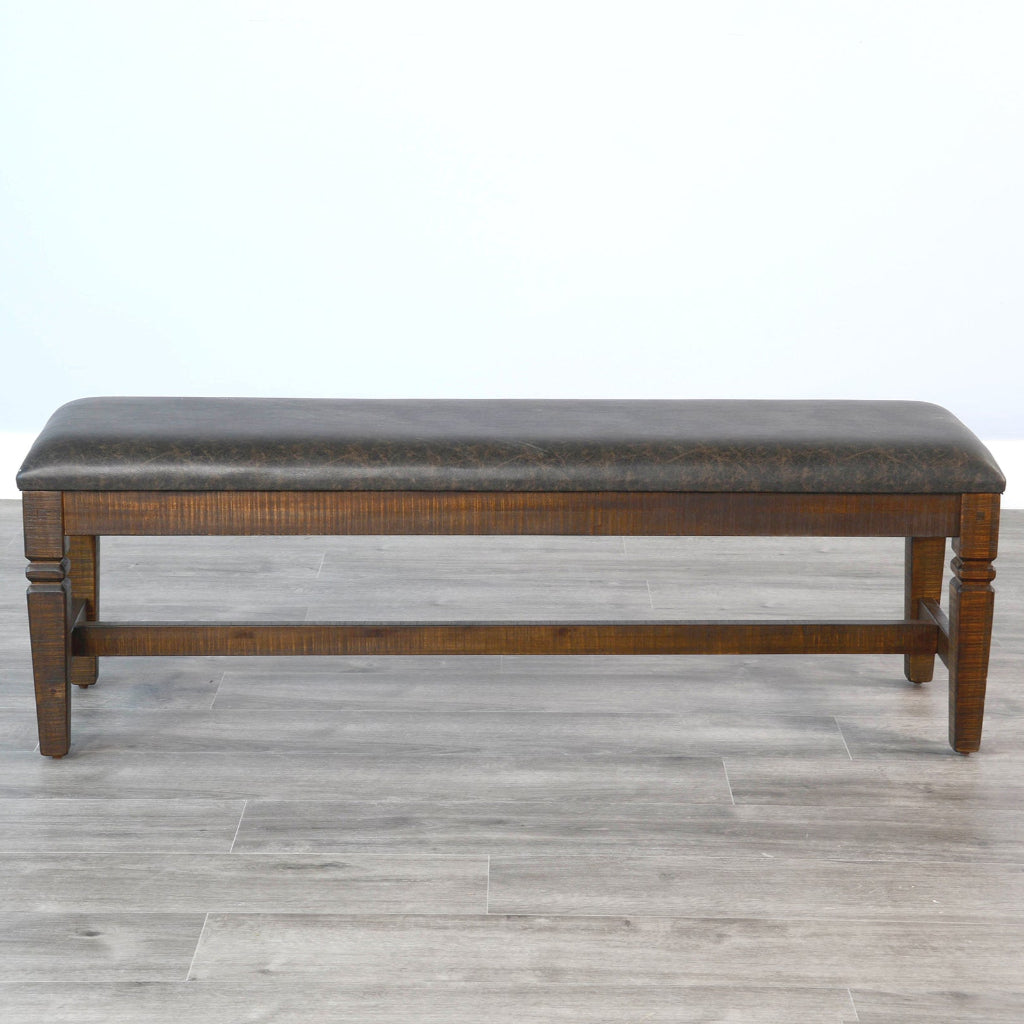 Homestead Hills Leather Bedroom Bench