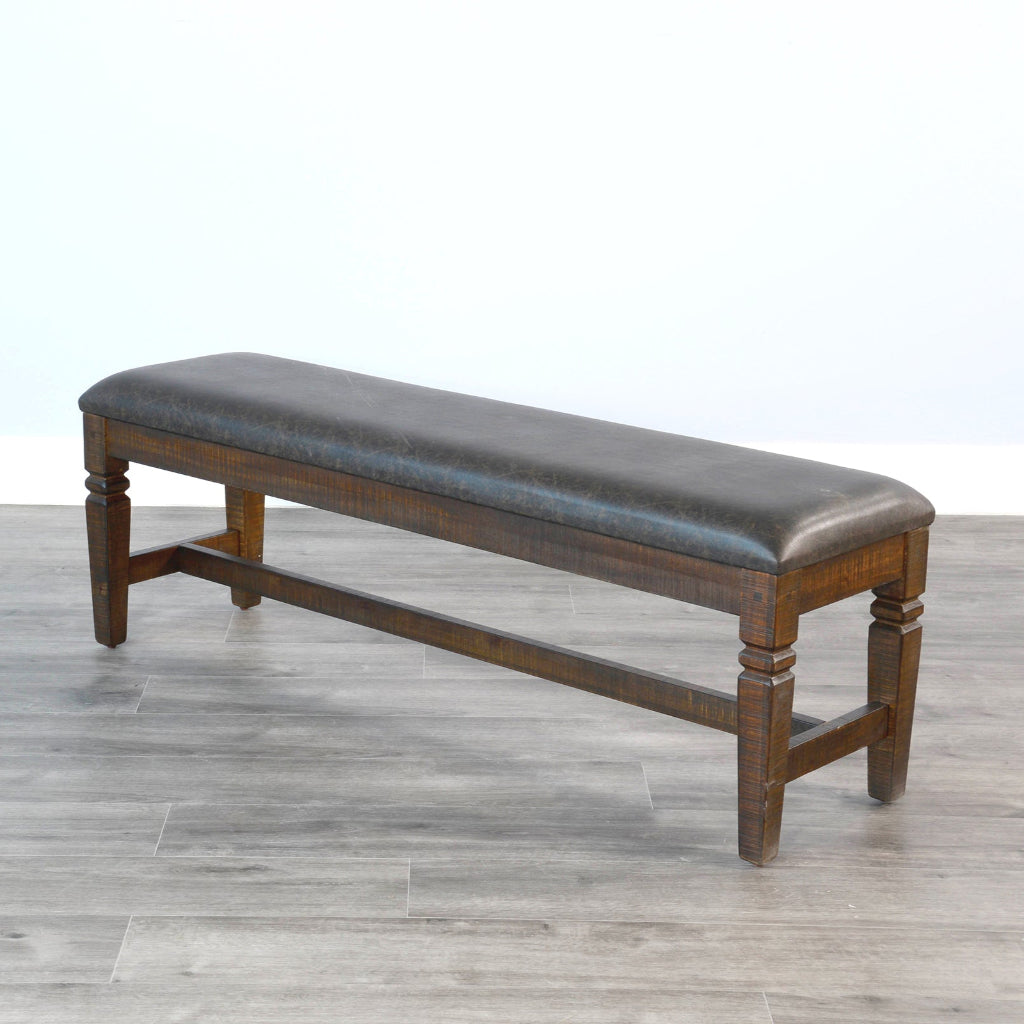 Homestead Hills Leather Bedroom Bench