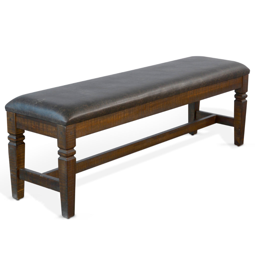 Homestead Hills Leather Bedroom Bench