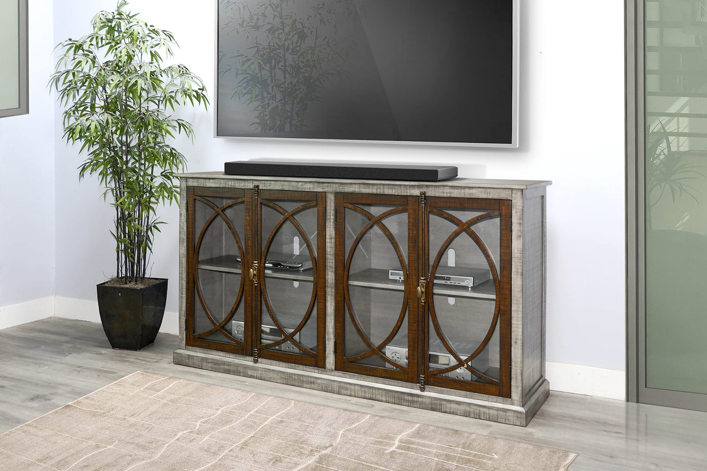 Homestead Hills Two Doors Wooden Media Console