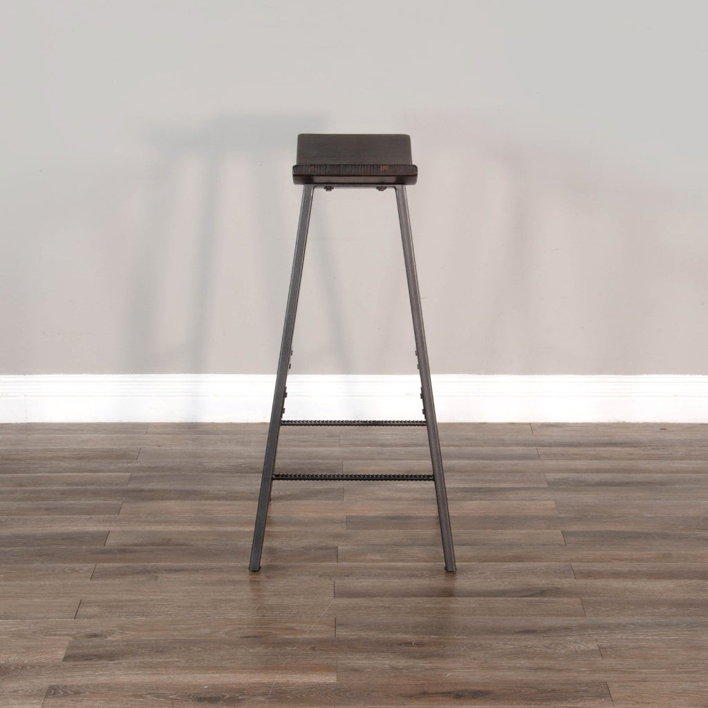 Homestead Saddle Seat Metal Barstool 2PC