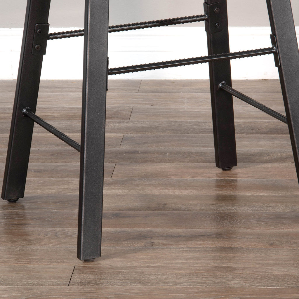 Homestead Saddle Seat Metal Barstool 2PC