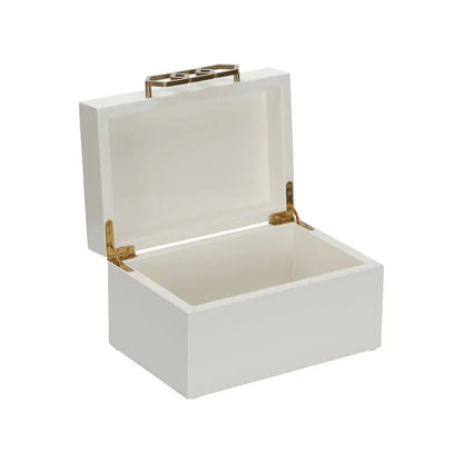 Honeycomb Style White Tiffany Box - LOOMLAN - Chelsea House - Boxes & Bowls